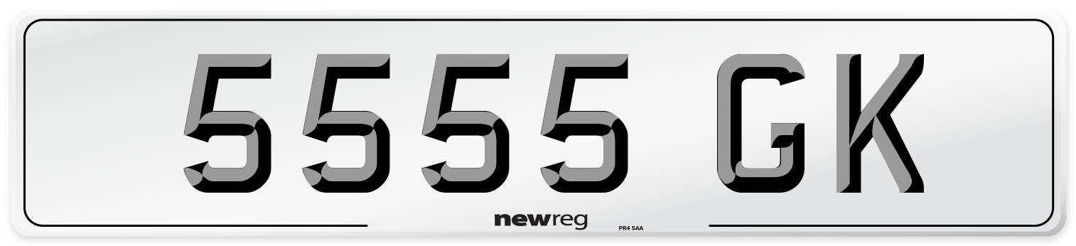 5555 GK Number Plate from New Reg